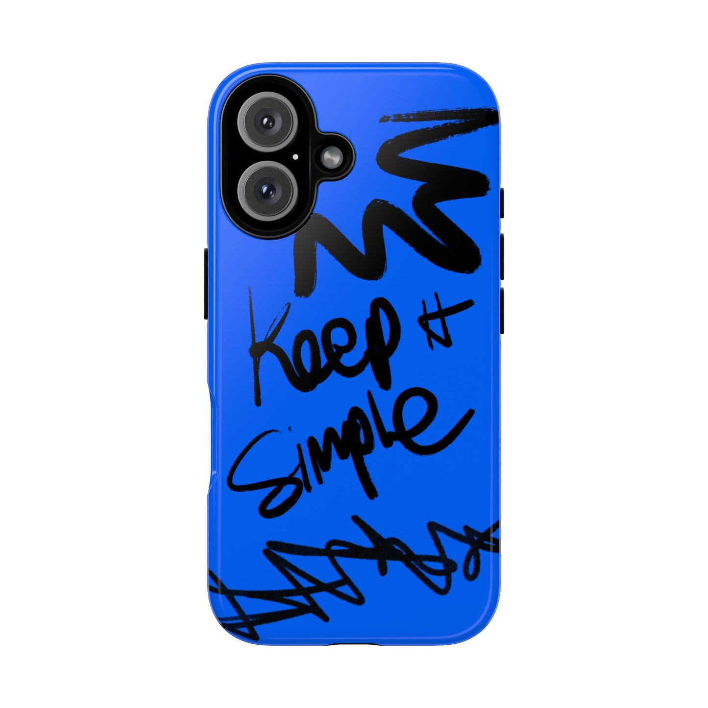 Stylish Phone Case - Keep It Simple Blue Design