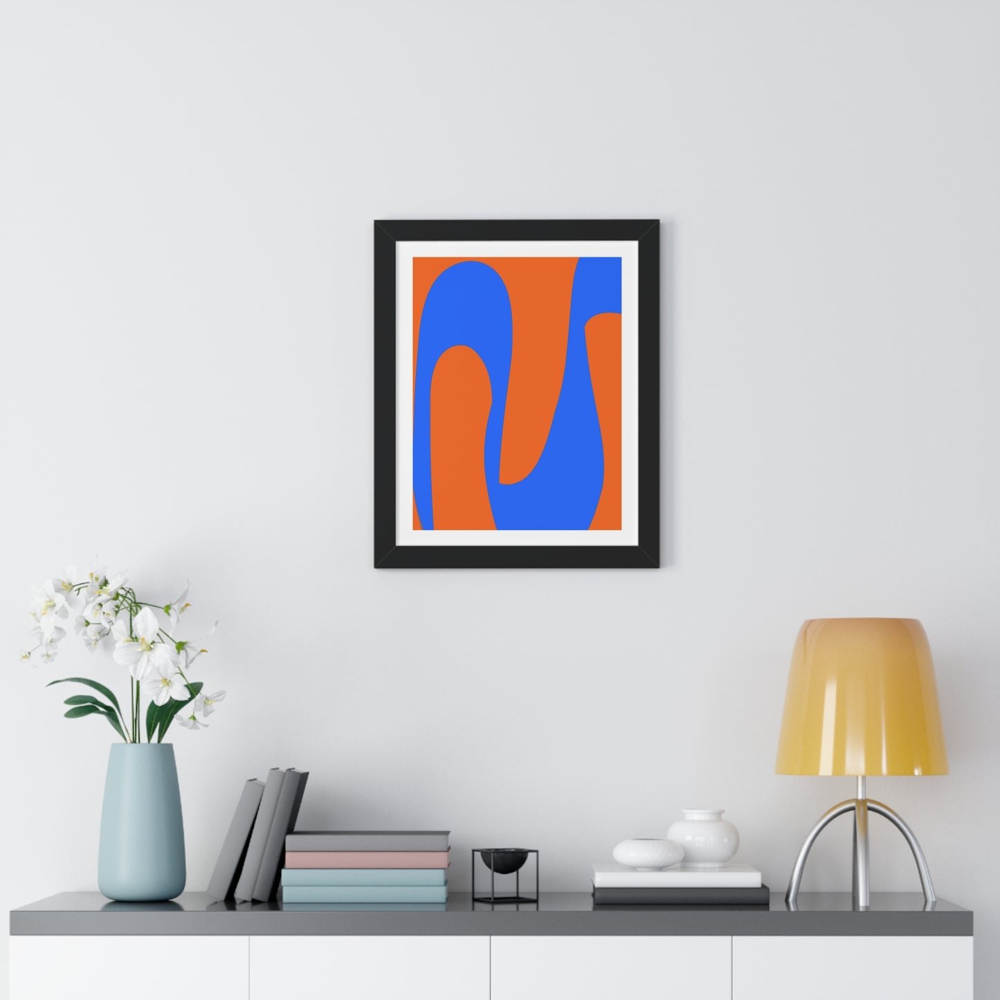 Orange and Blue Poster