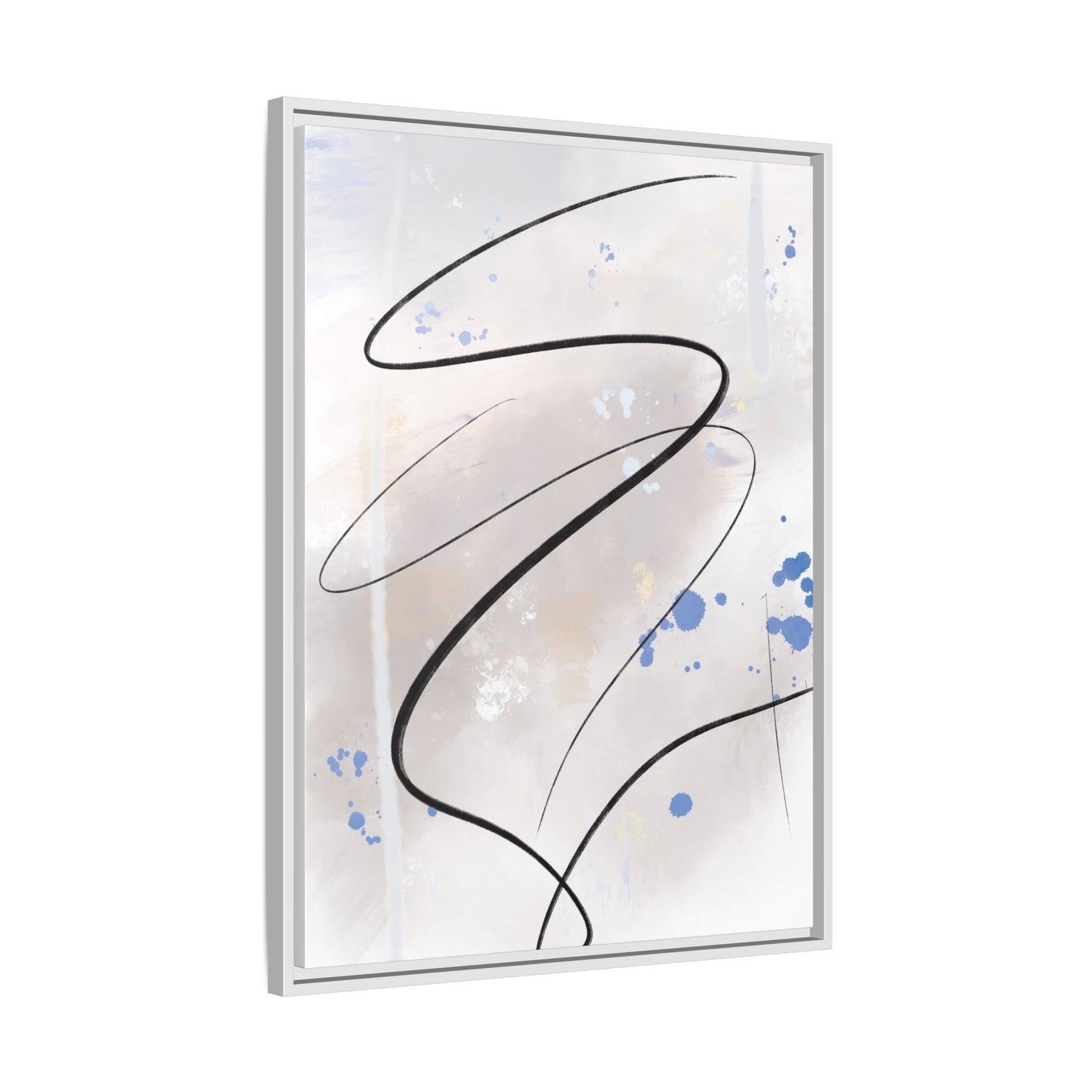 Framed Abstract Canvas Art - Modern Multi-Color Wall Decor