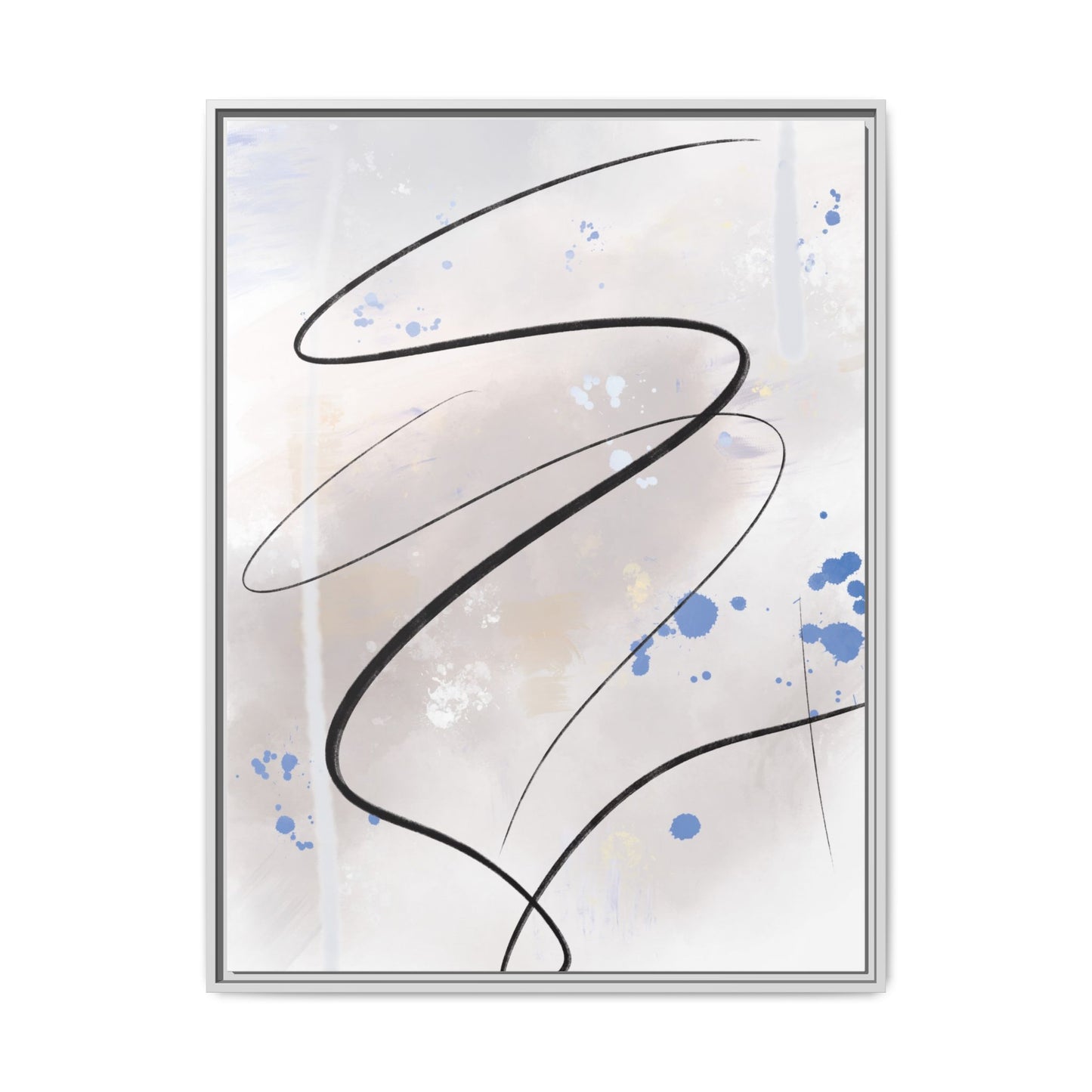 Framed Abstract Canvas Art - Modern Multi-Color Wall Decor