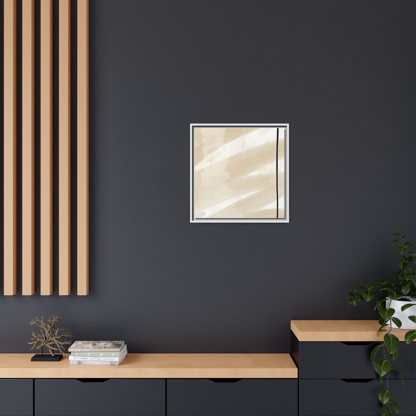 Modern Abstract Framed Canvas Art - Multi-color Wall Decor