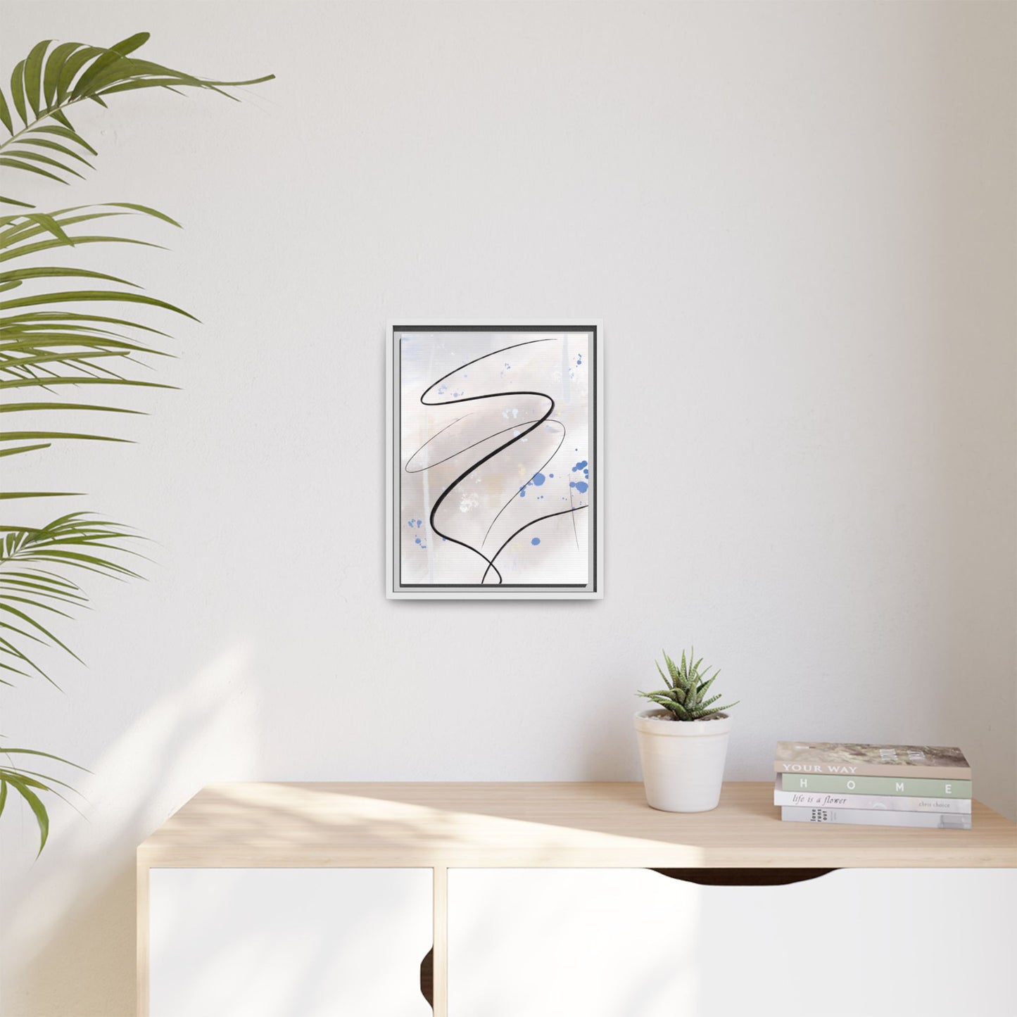 Framed Abstract Canvas Art - Modern Multi-Color Wall Decor