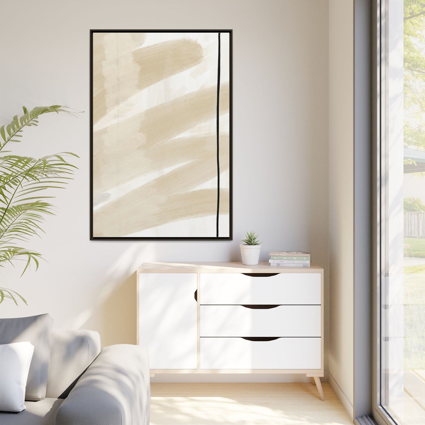Modern Abstract Framed Canvas Art - Multi-color Wall Decor