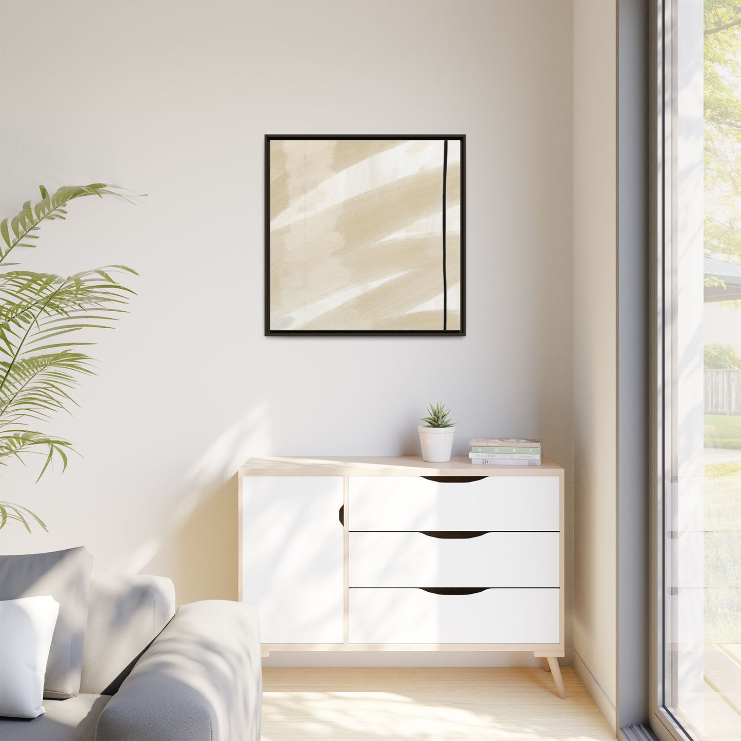 Modern Abstract Framed Canvas Art - Multi-color Wall Decor