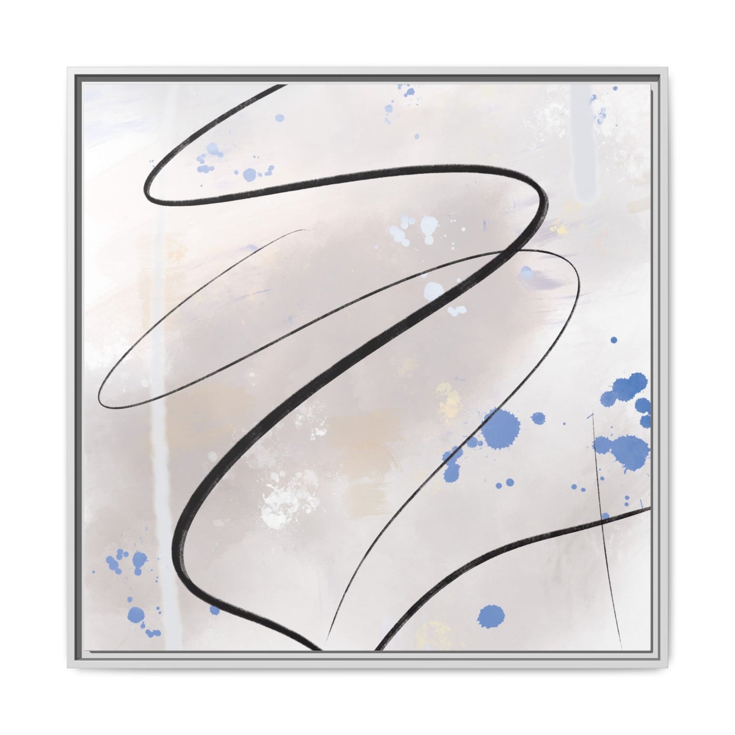 Framed Abstract Canvas Art - Modern Multi-Color Wall Decor