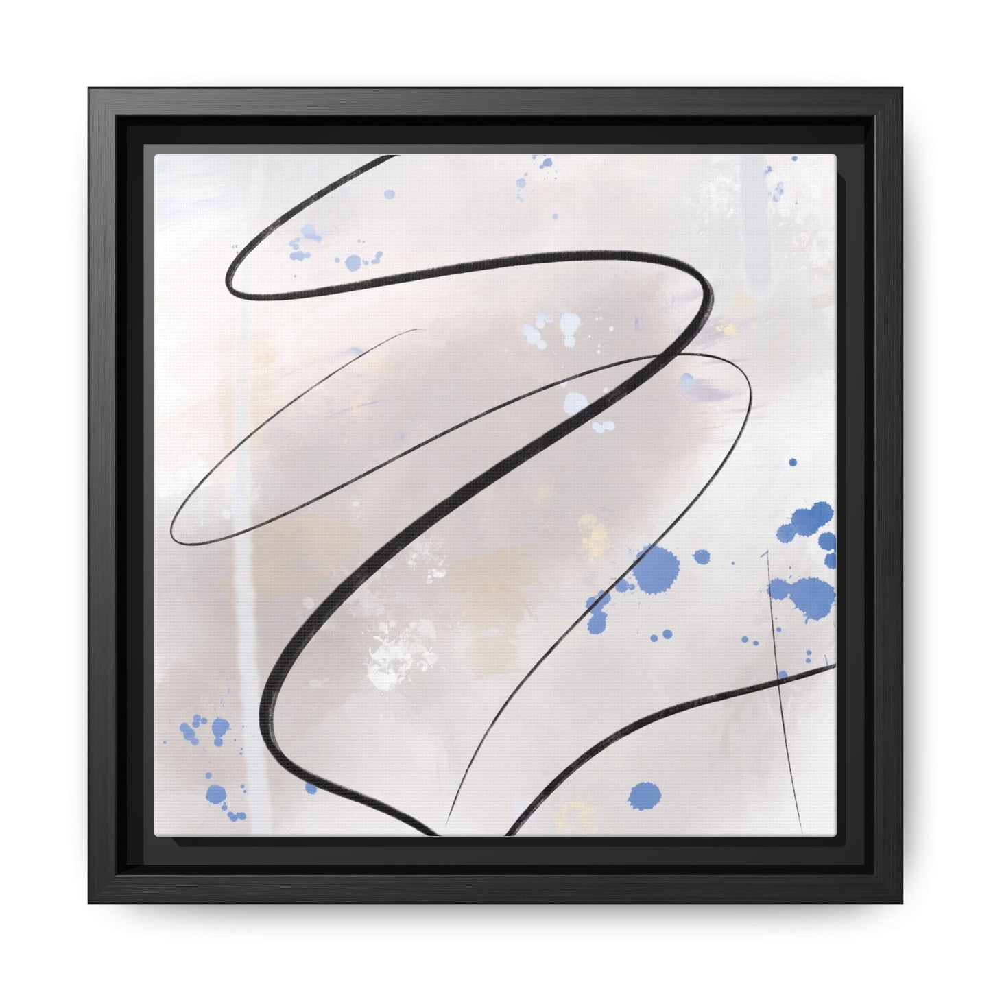 Framed Abstract Canvas Art - Modern Multi-Color Wall Decor