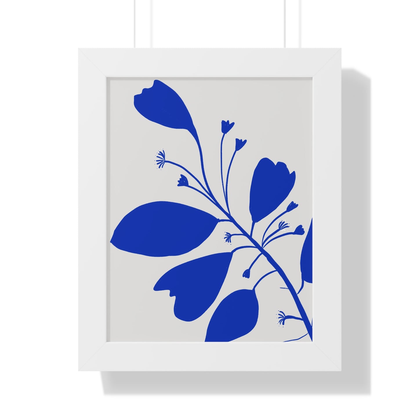 Blue Botanical Framed Poster