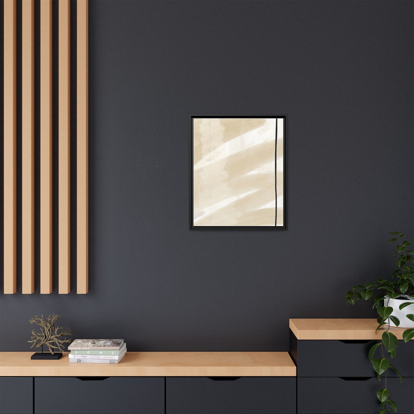 Modern Abstract Framed Canvas Art - Multi-color Wall Decor