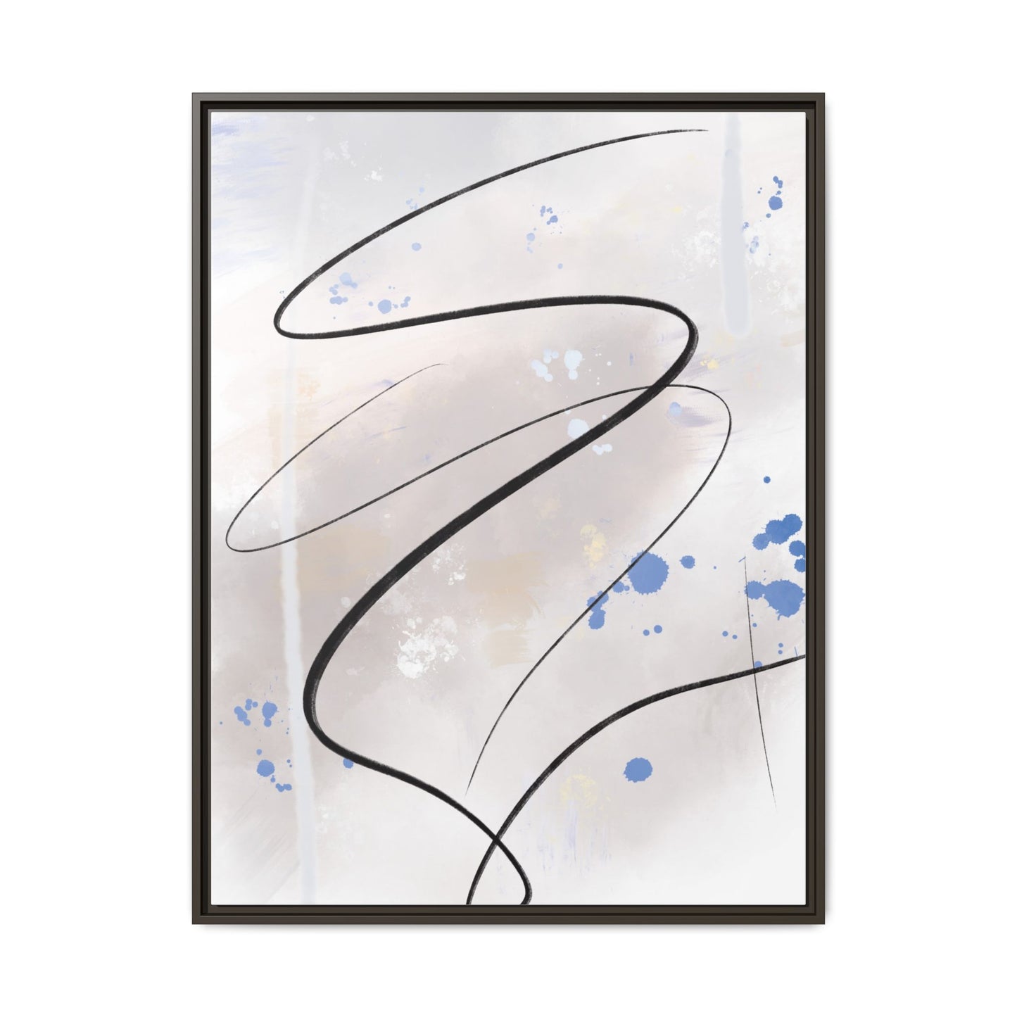 Framed Abstract Canvas Art - Modern Multi-Color Wall Decor