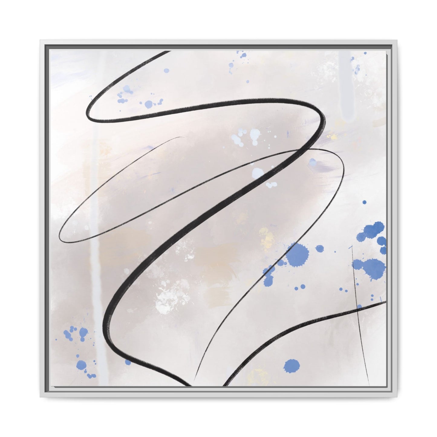 Framed Abstract Canvas Art - Modern Multi-Color Wall Decor