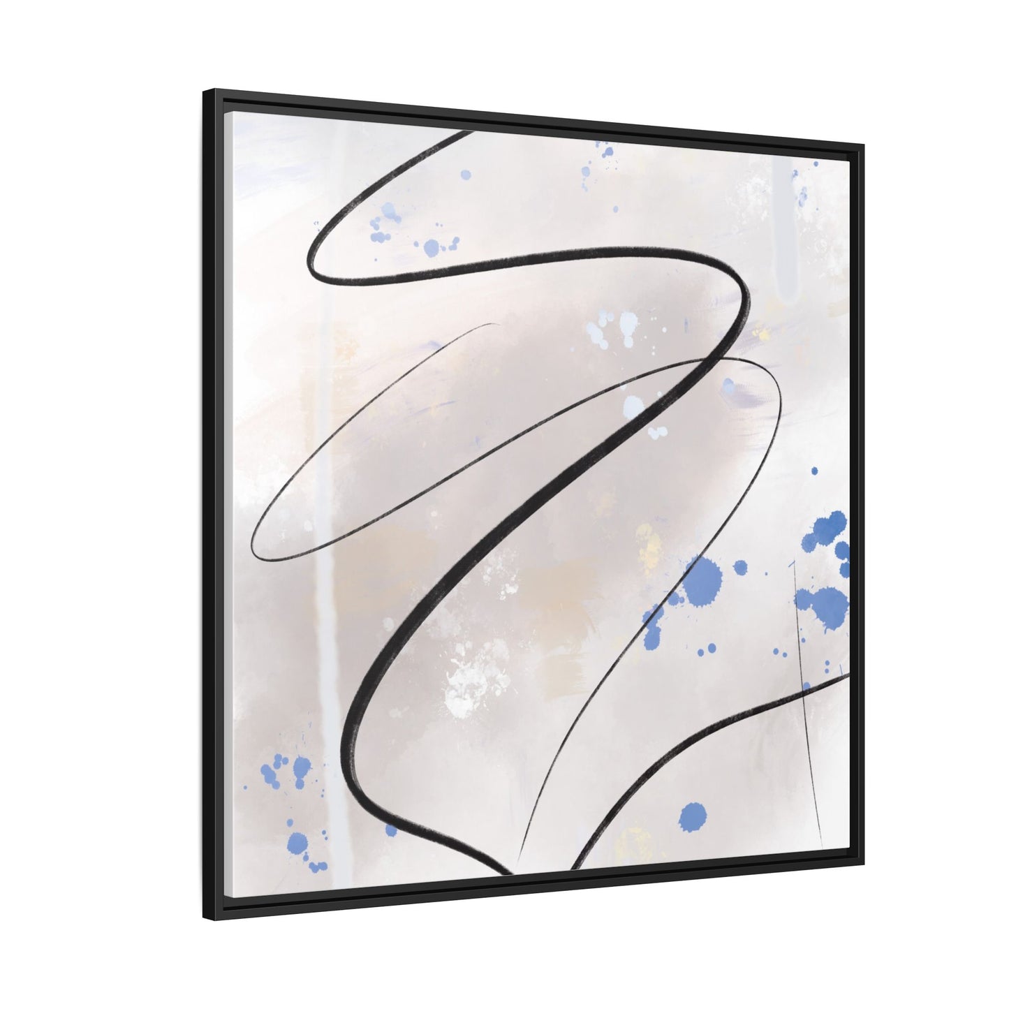 Framed Abstract Canvas Art - Modern Multi-Color Wall Decor