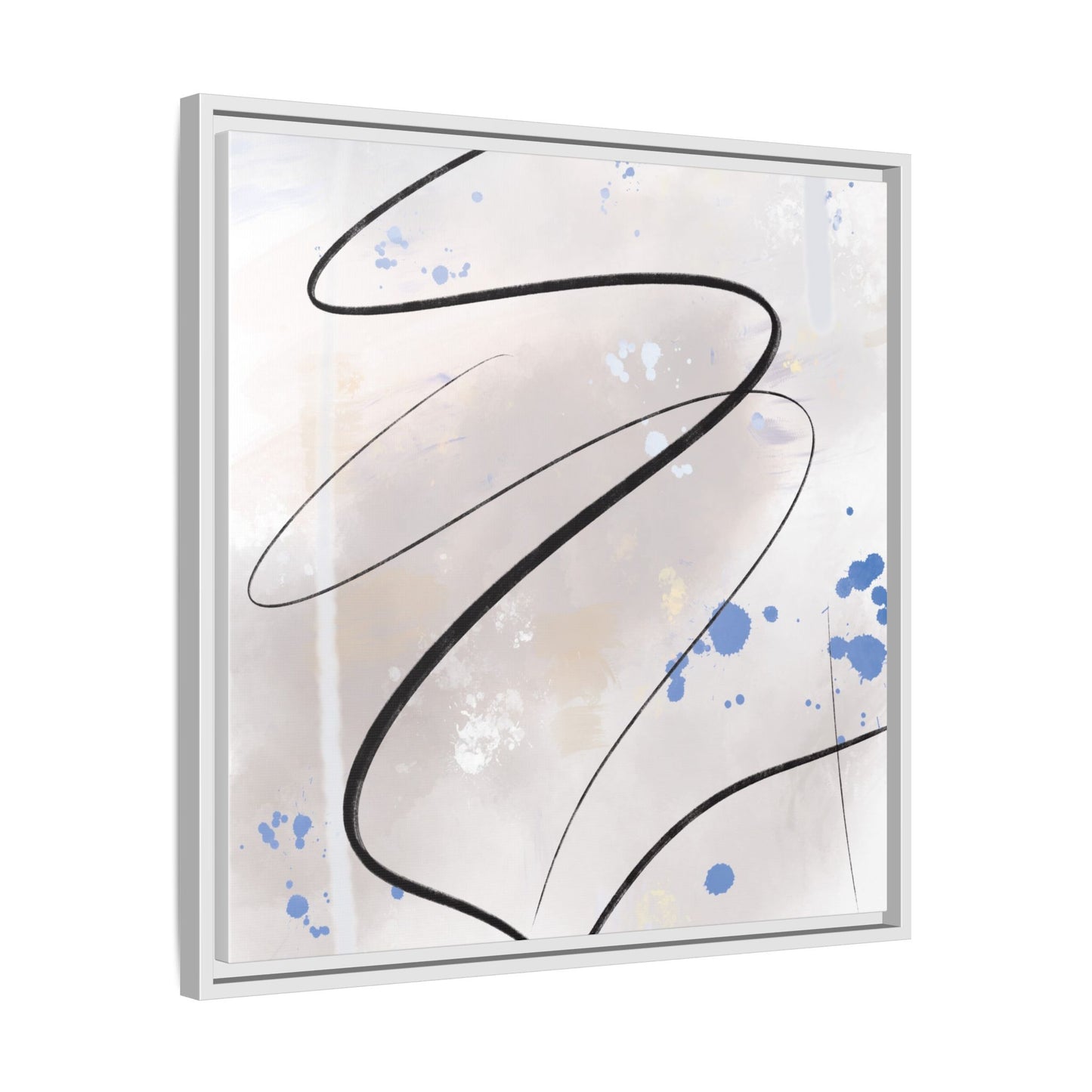 Framed Abstract Canvas Art - Modern Multi-Color Wall Decor
