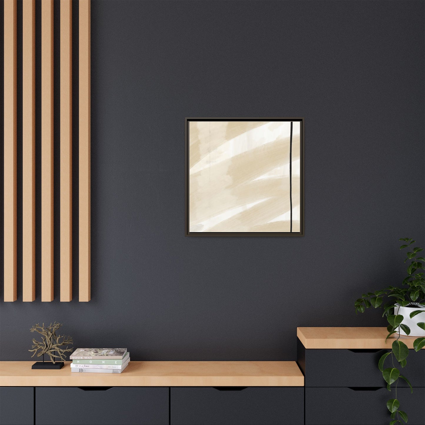 Modern Abstract Framed Canvas Art - Multi-color Wall Decor