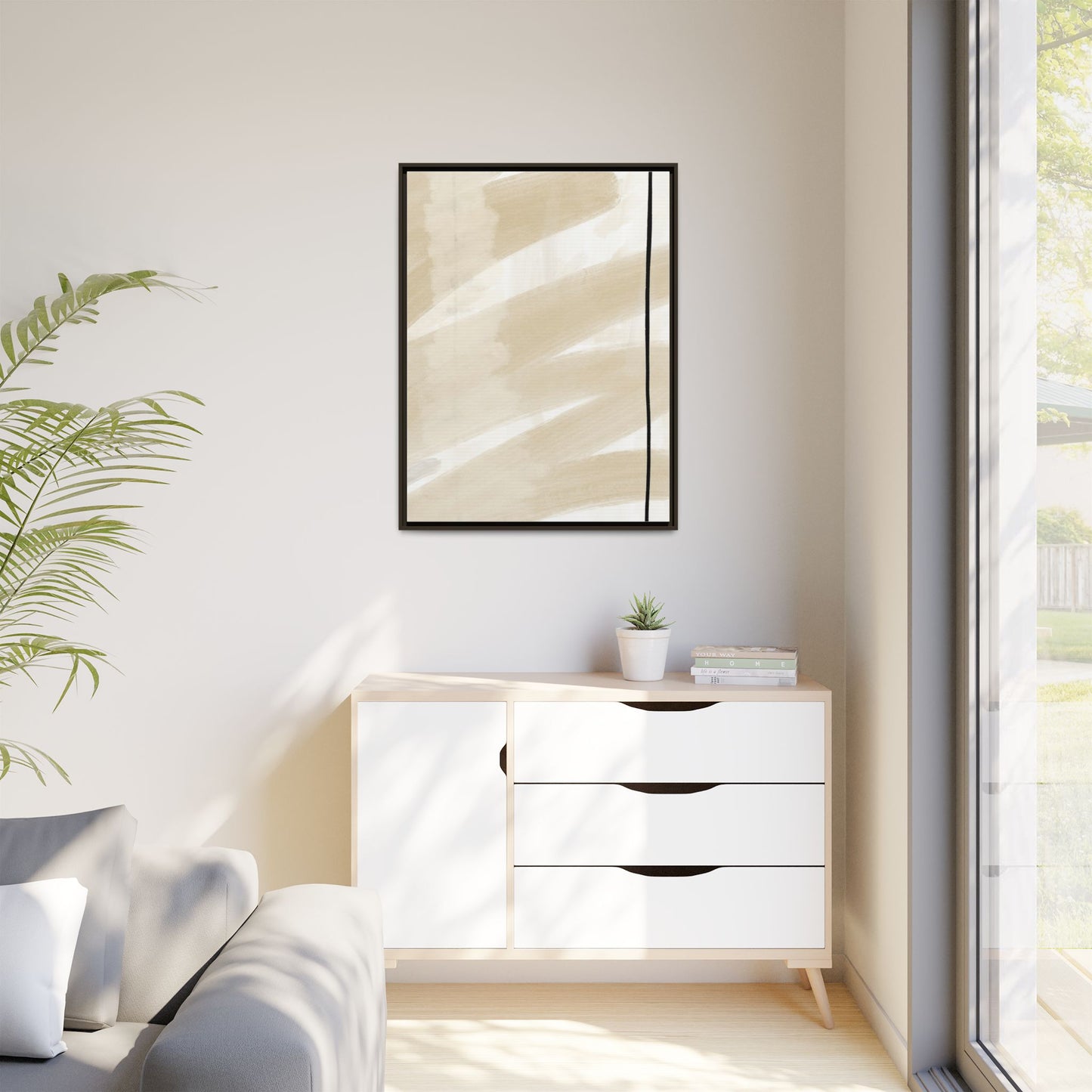 Modern Abstract Framed Canvas Art - Multi-color Wall Decor