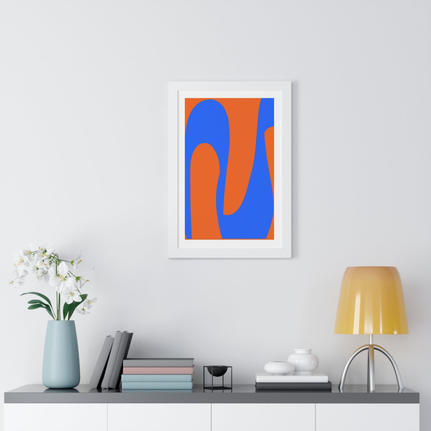 Orange and Blue Poster