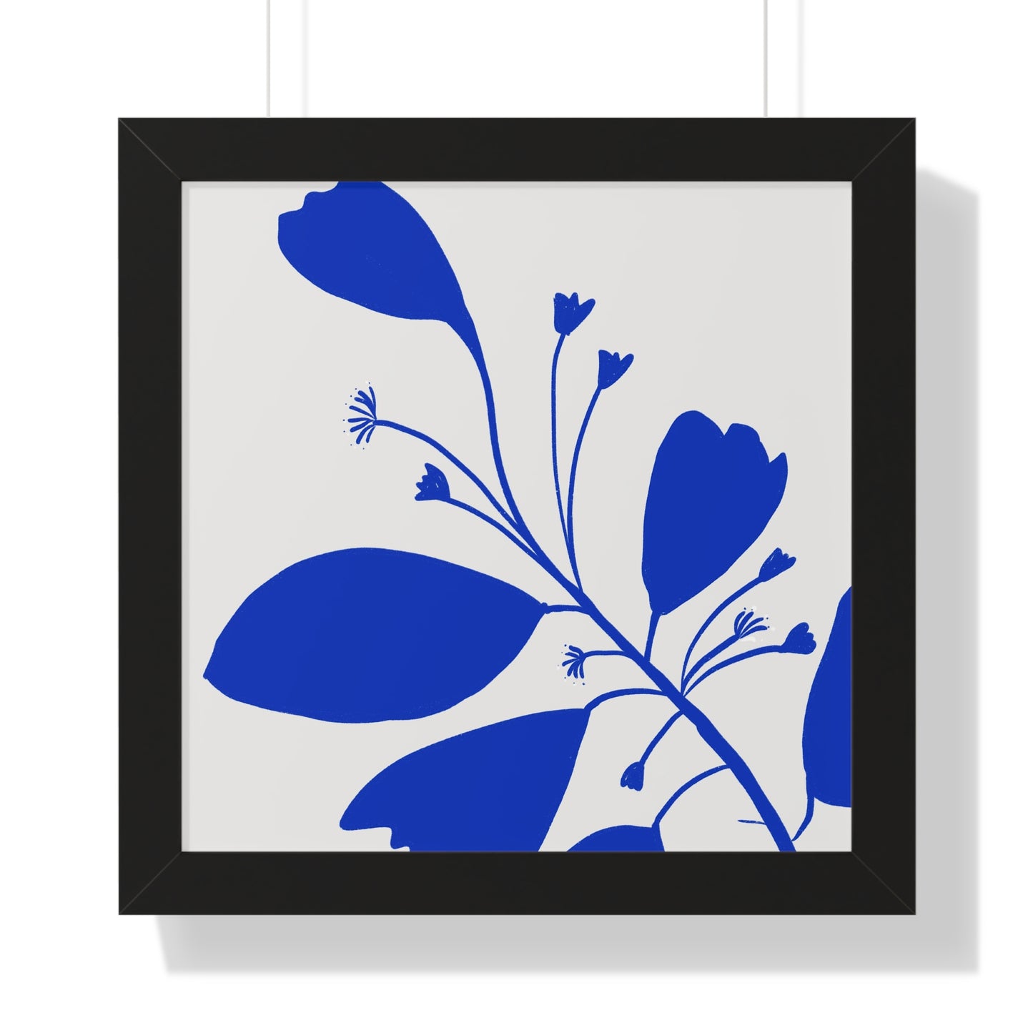 Blue Botanical Framed Poster