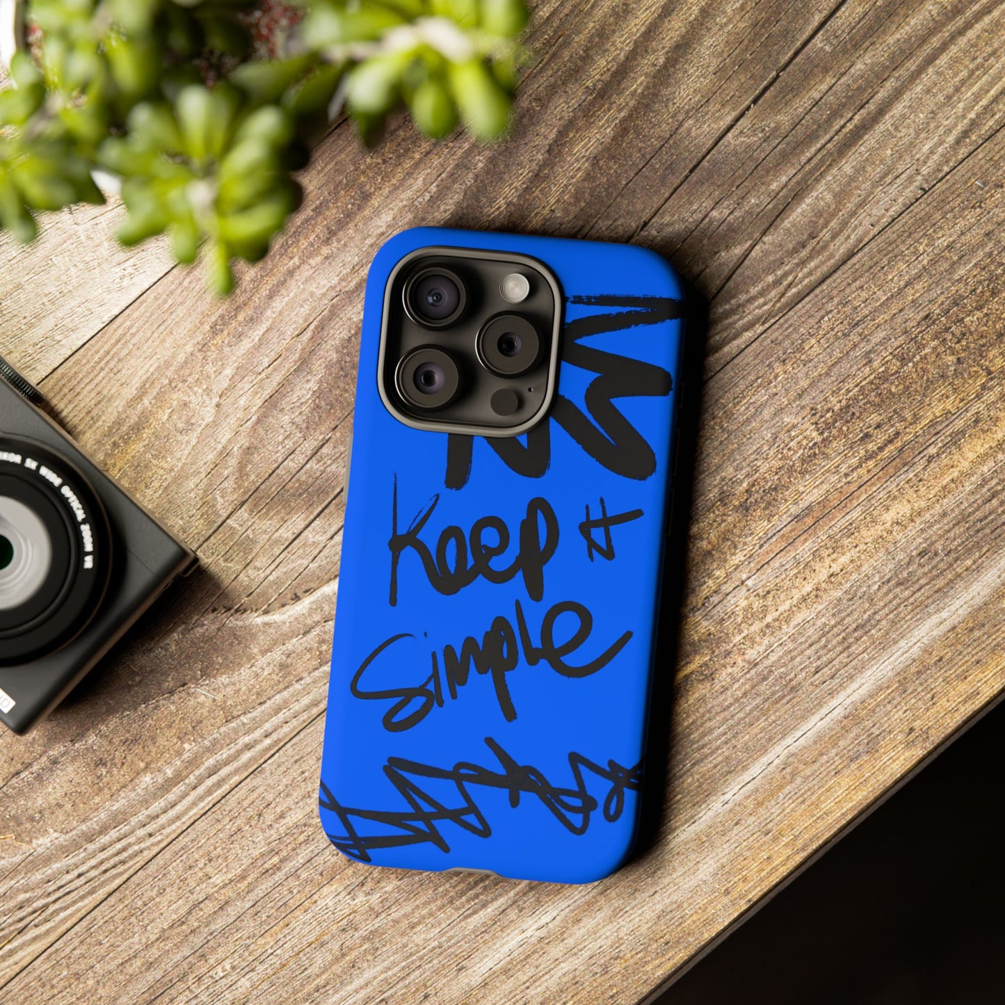 Stylish Phone Case - Keep It Simple Blue Design