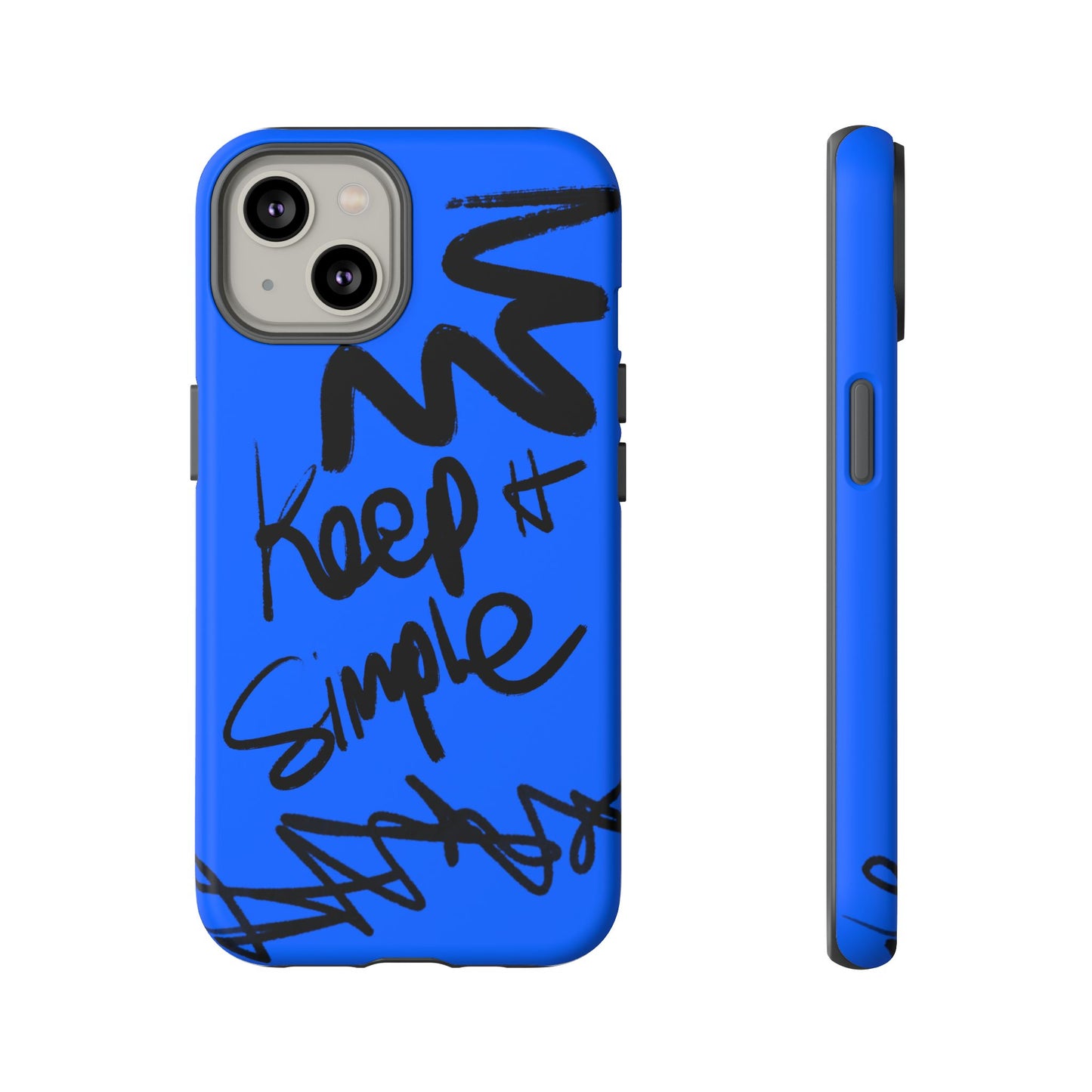 Stylish Phone Case - Keep It Simple Blue Design