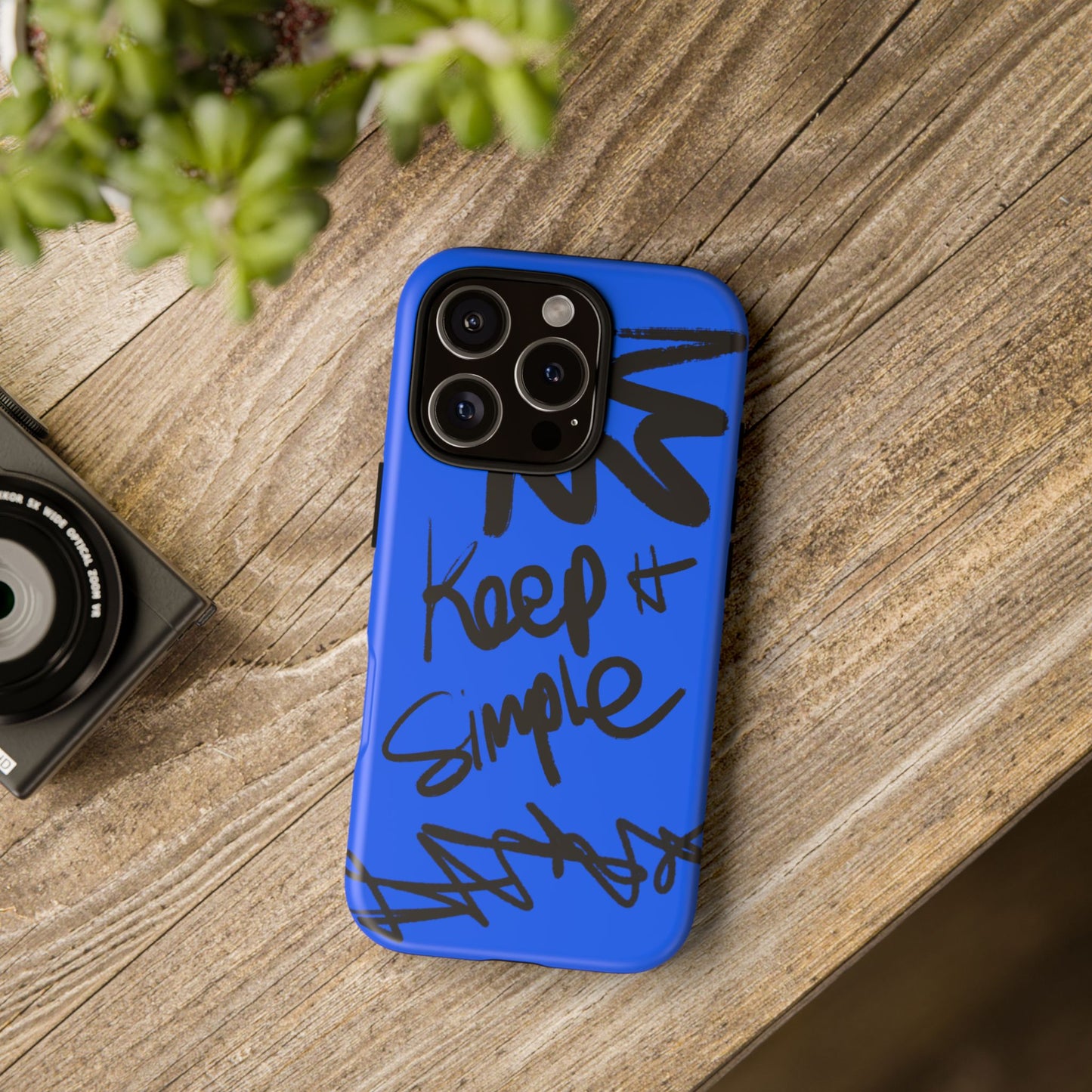 Stylish Phone Case - Keep It Simple Blue Design