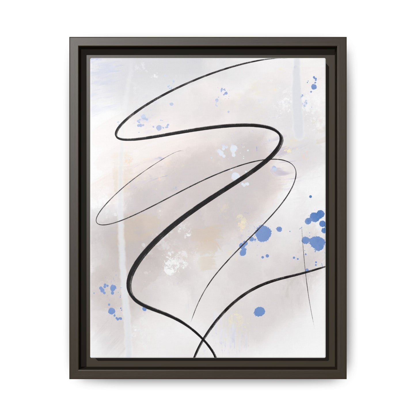 Framed Abstract Canvas Art - Modern Multi-Color Wall Decor
