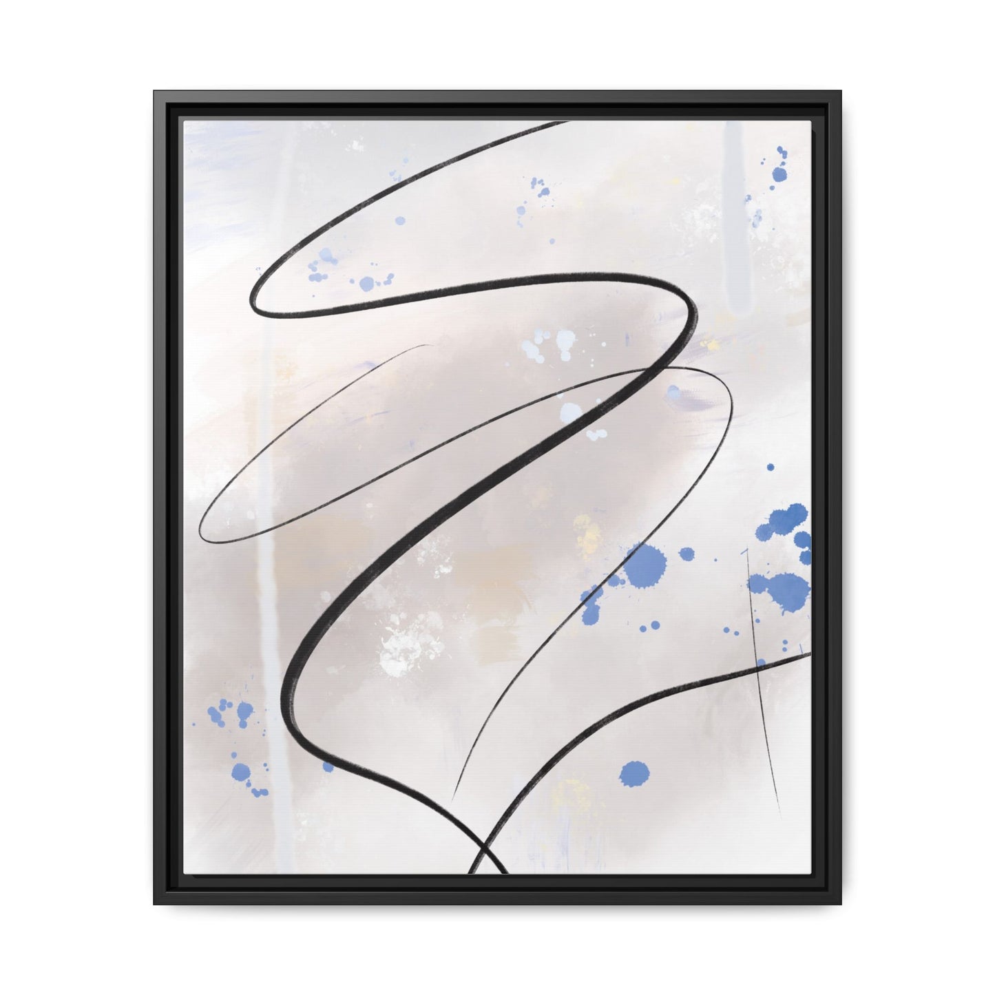 Framed Abstract Canvas Art - Modern Multi-Color Wall Decor