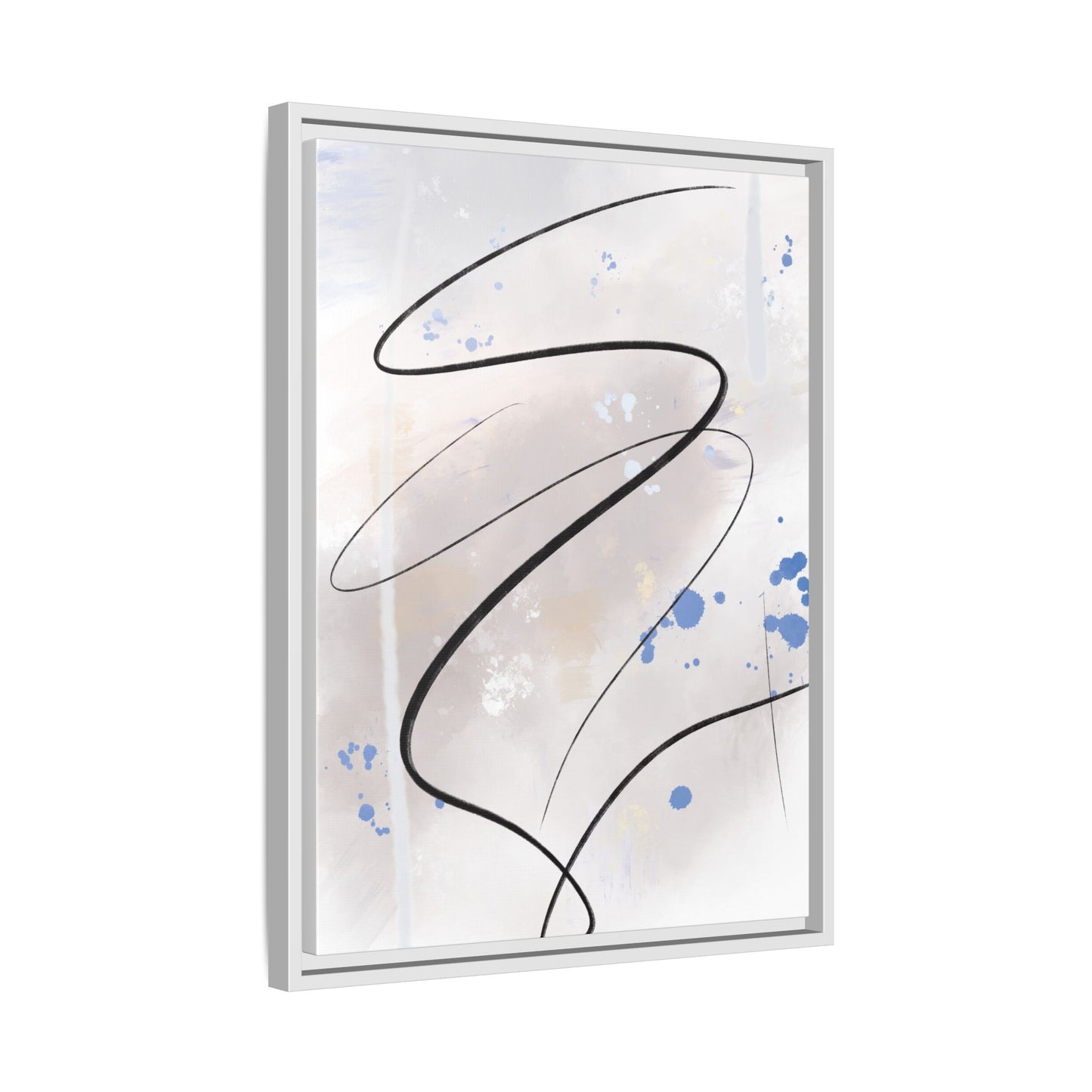 Framed Abstract Canvas Art - Modern Multi-Color Wall Decor