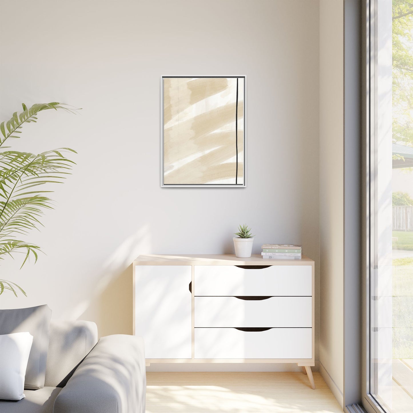 Modern Abstract Framed Canvas Art - Multi-color Wall Decor
