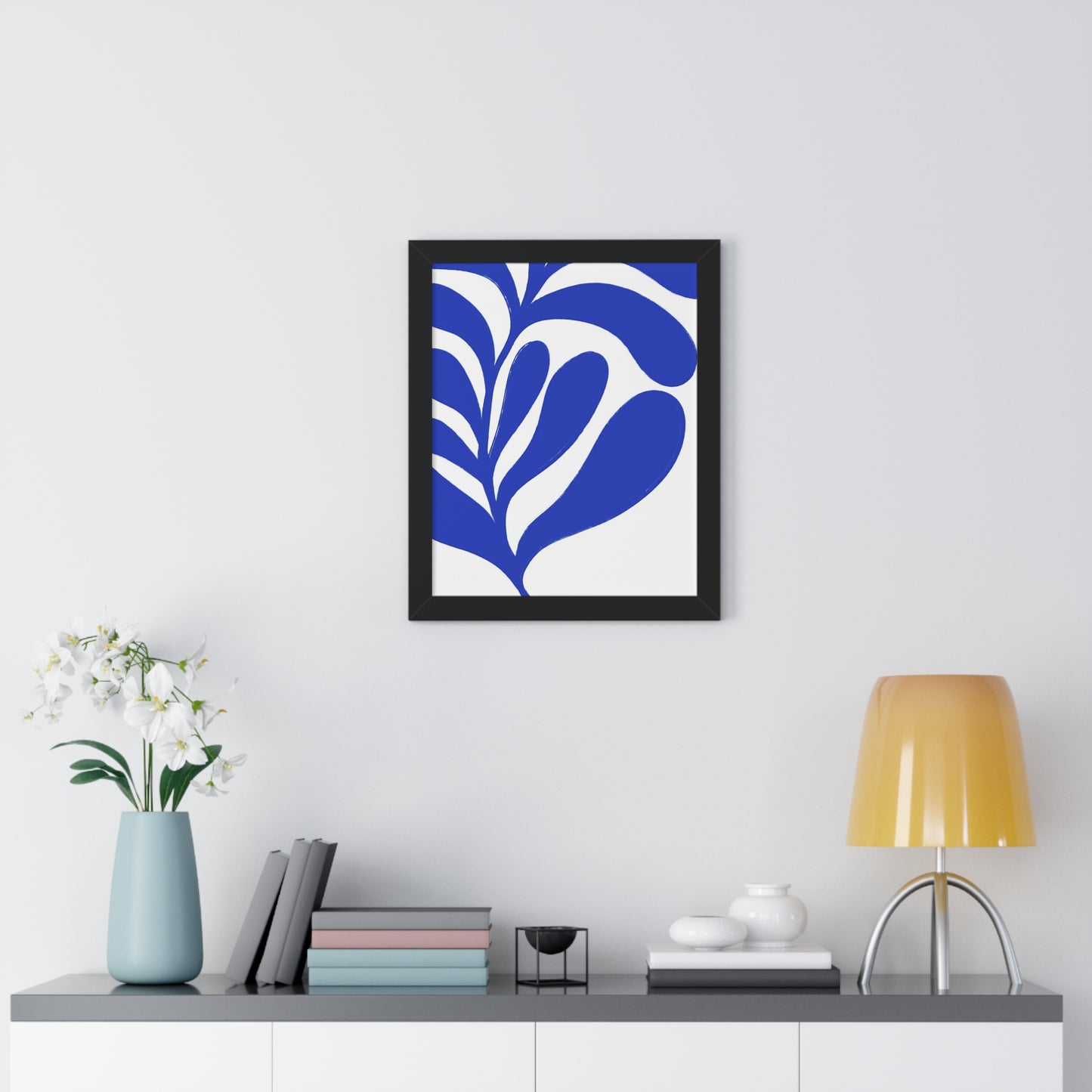 Botanical Blue Art Framed Poster
