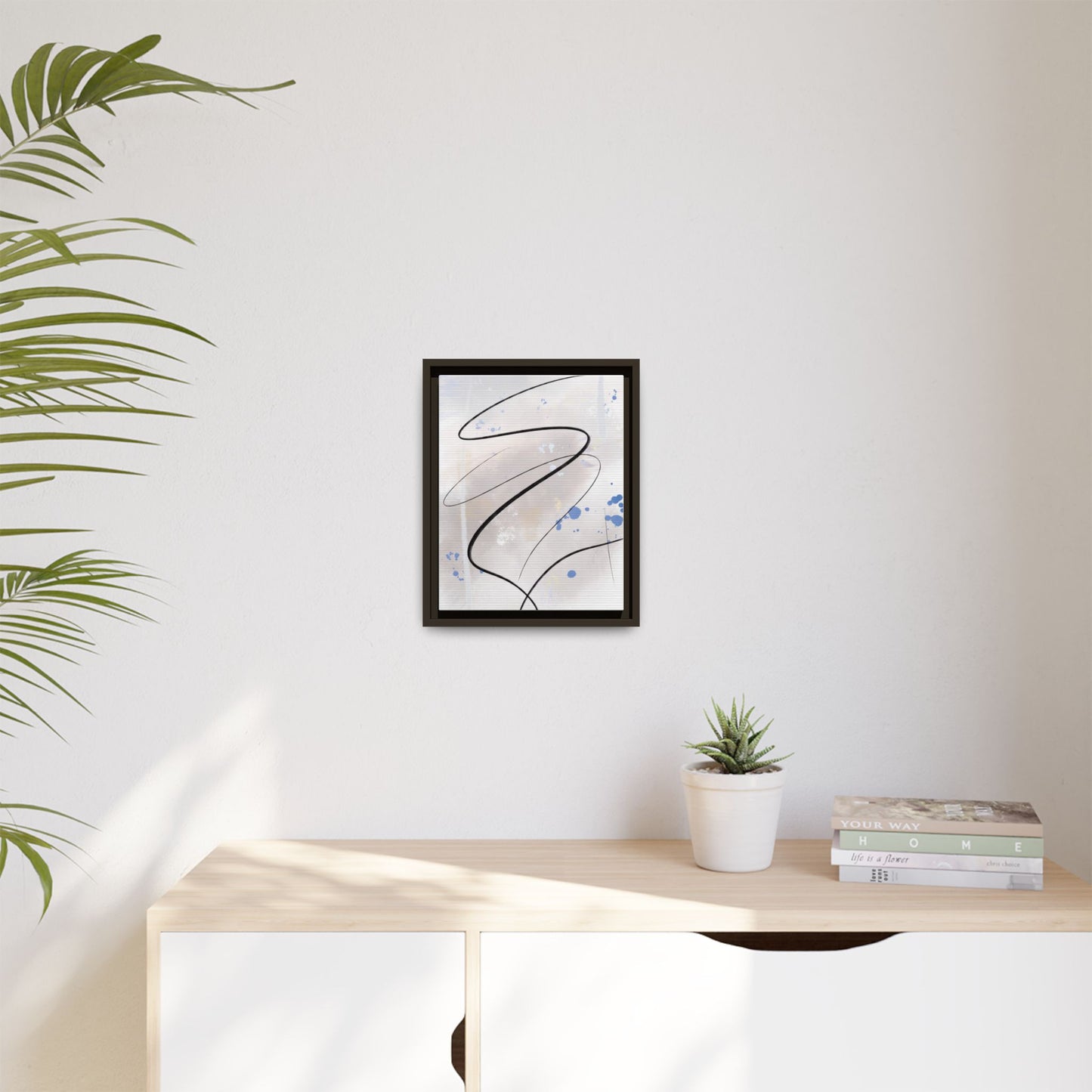 Framed Abstract Canvas Art - Modern Multi-Color Wall Decor