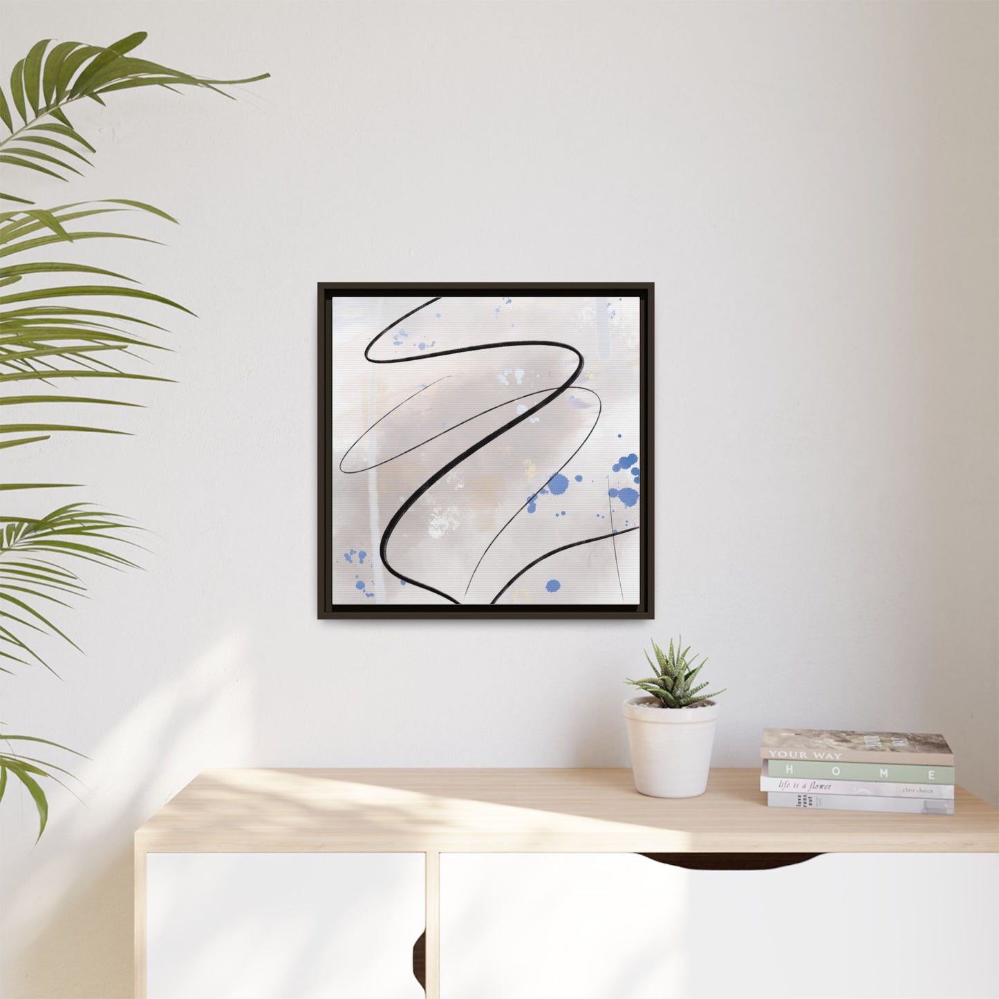 Framed Abstract Canvas Art - Modern Multi-Color Wall Decor