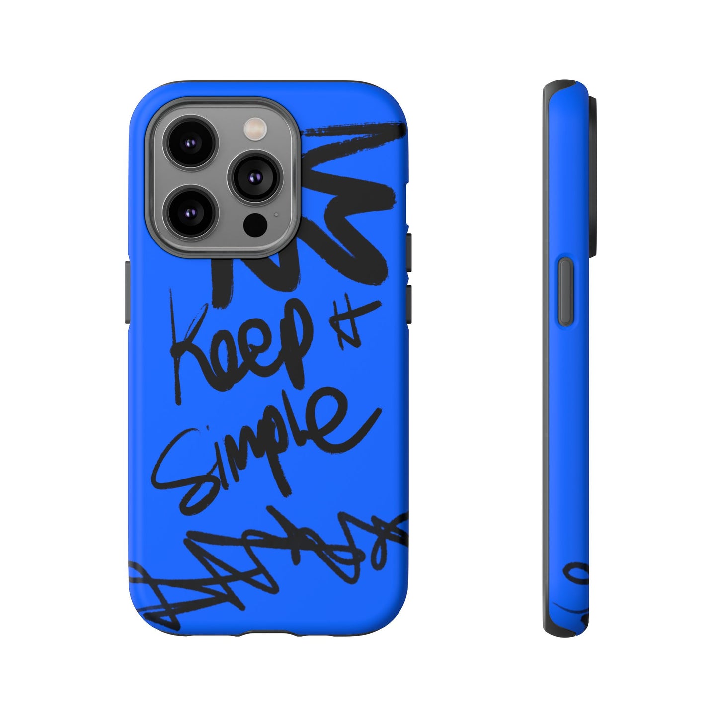 Stylish Phone Case - Keep It Simple Blue Design