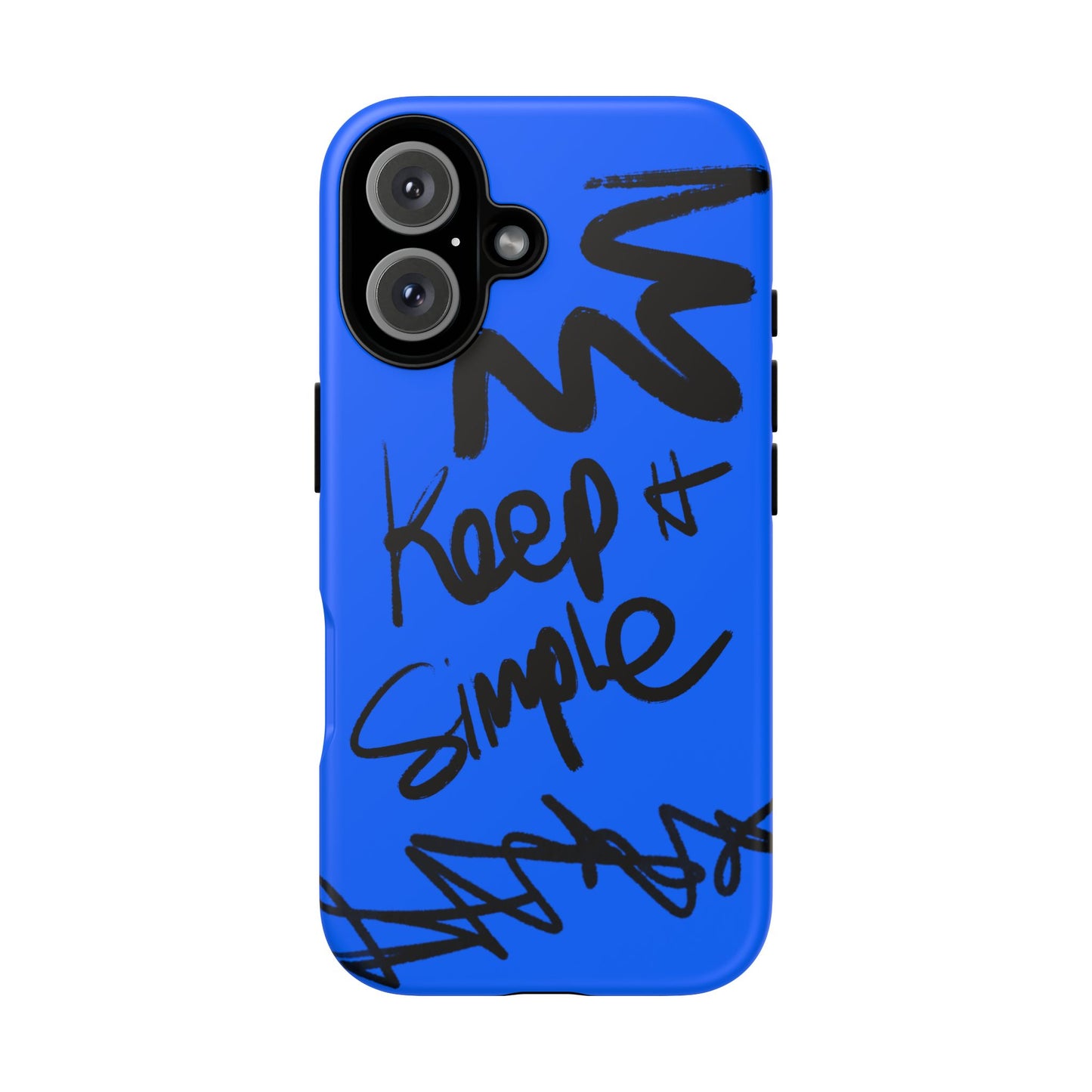 Stylish Phone Case - Keep It Simple Blue Design