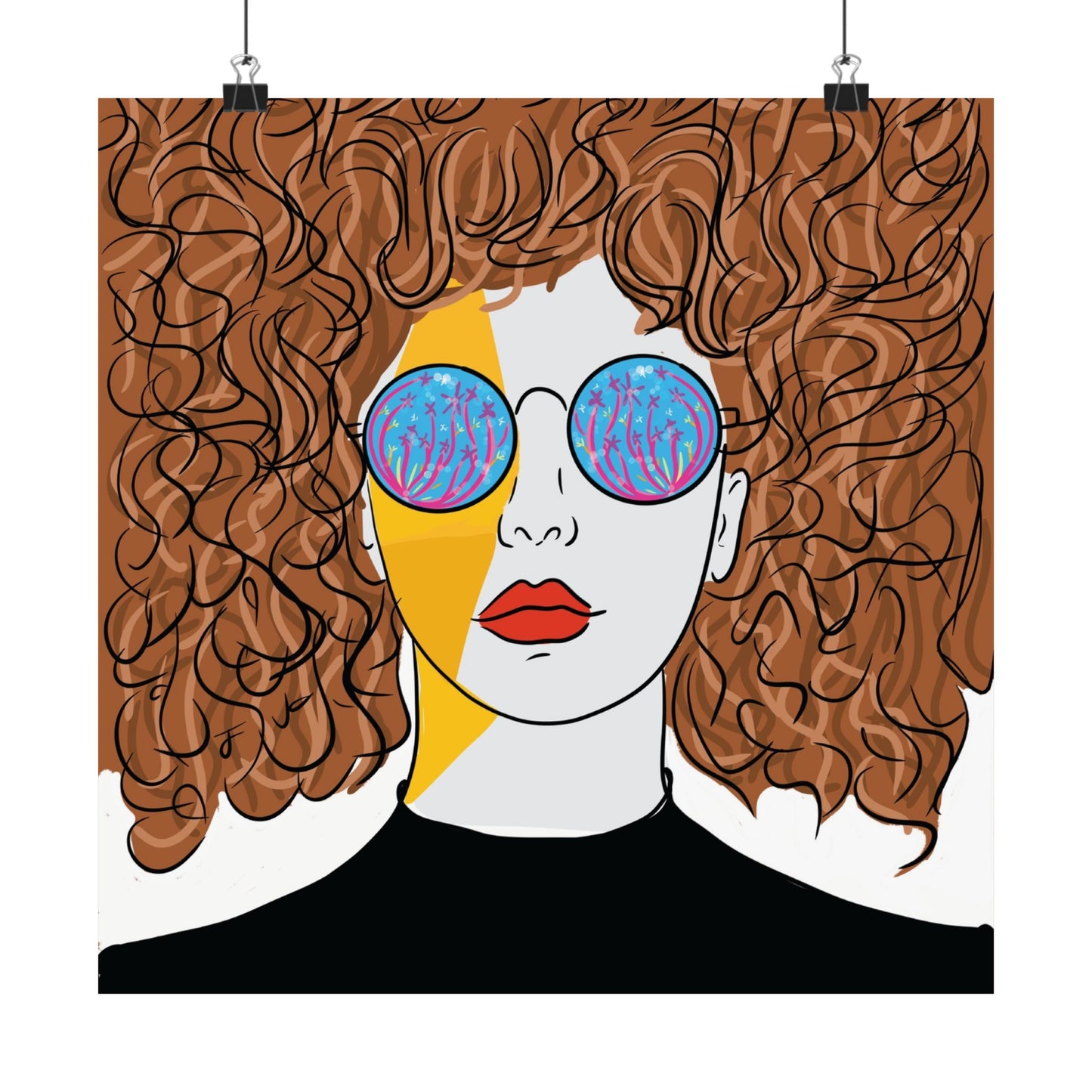 Retro Sunglasses Art Print poster