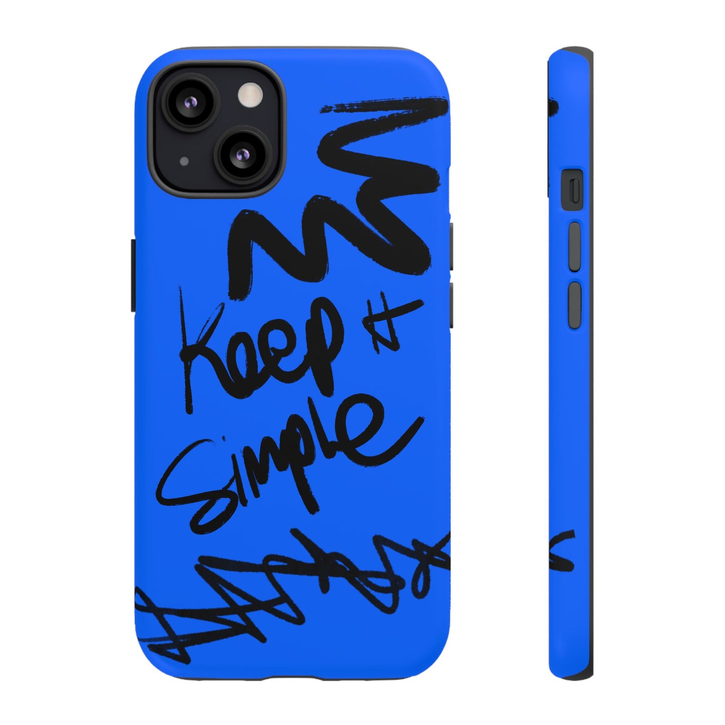 Stylish Phone Case - Keep It Simple Blue Design