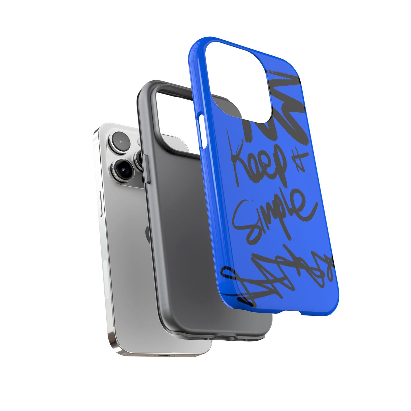 Stylish Phone Case - Keep It Simple Blue Design