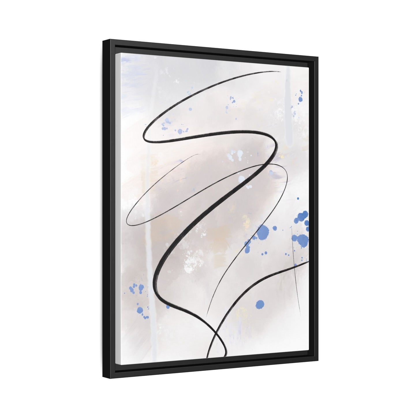 Framed Abstract Canvas Art - Modern Multi-Color Wall Decor