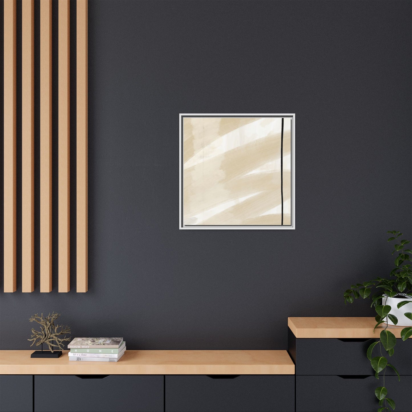 Modern Abstract Framed Canvas Art - Multi-color Wall Decor