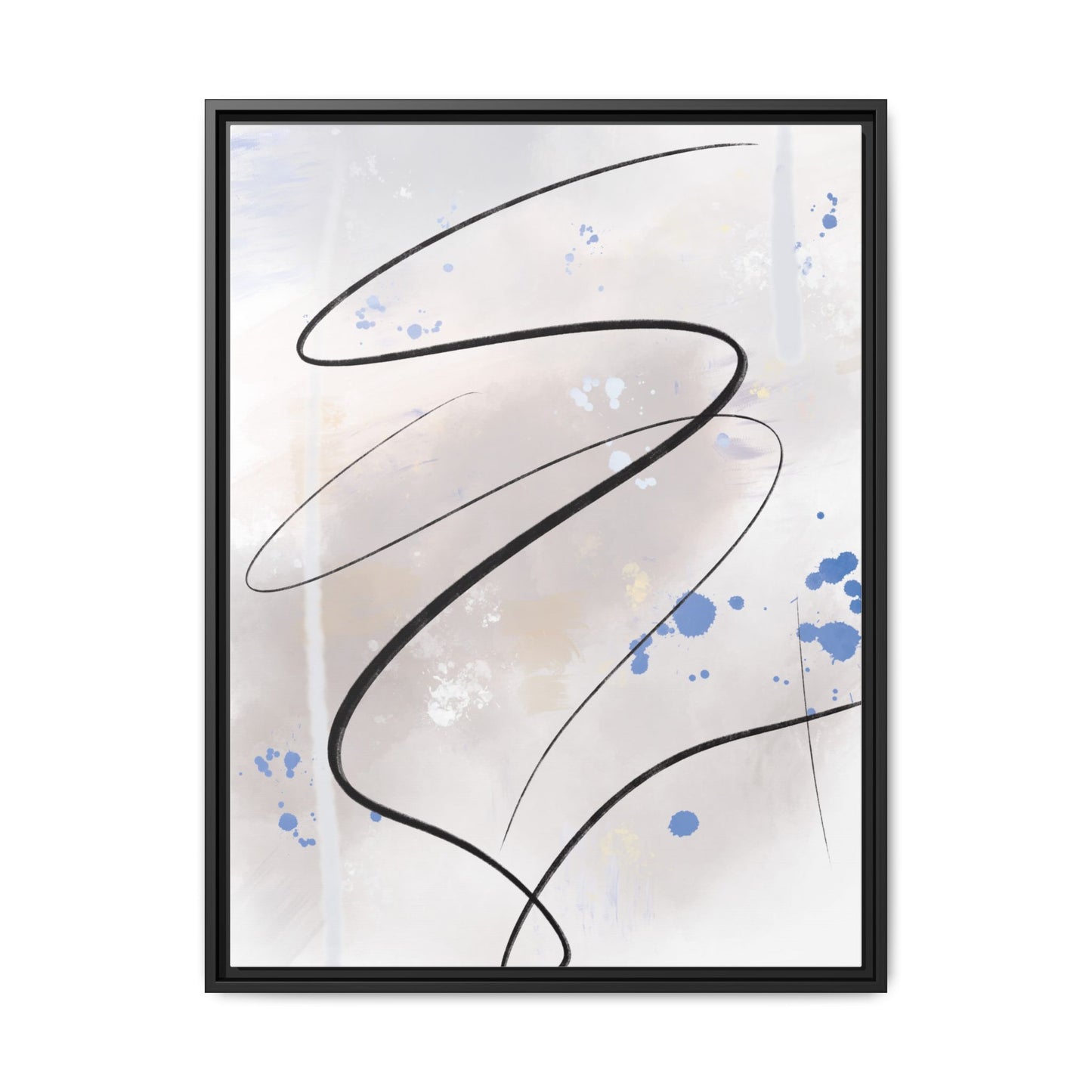 Framed Abstract Canvas Art - Modern Multi-Color Wall Decor