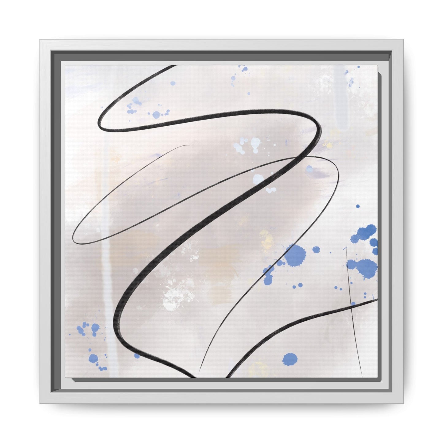 Framed Abstract Canvas Art - Modern Multi-Color Wall Decor