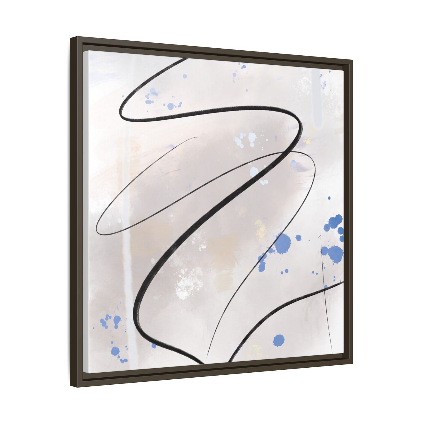 Framed Abstract Canvas Art - Modern Multi-Color Wall Decor