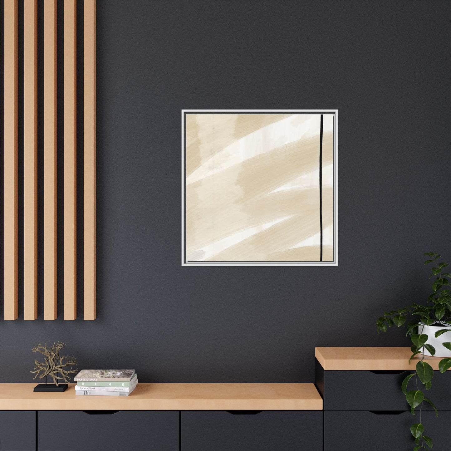 Modern Abstract Framed Canvas Art - Multi-color Wall Decor