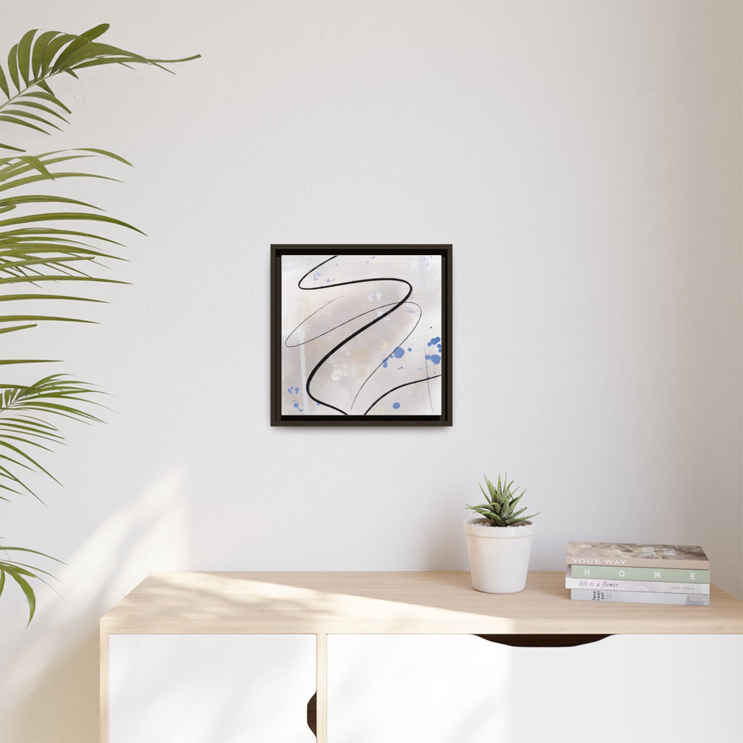 Framed Abstract Canvas Art - Modern Multi-Color Wall Decor