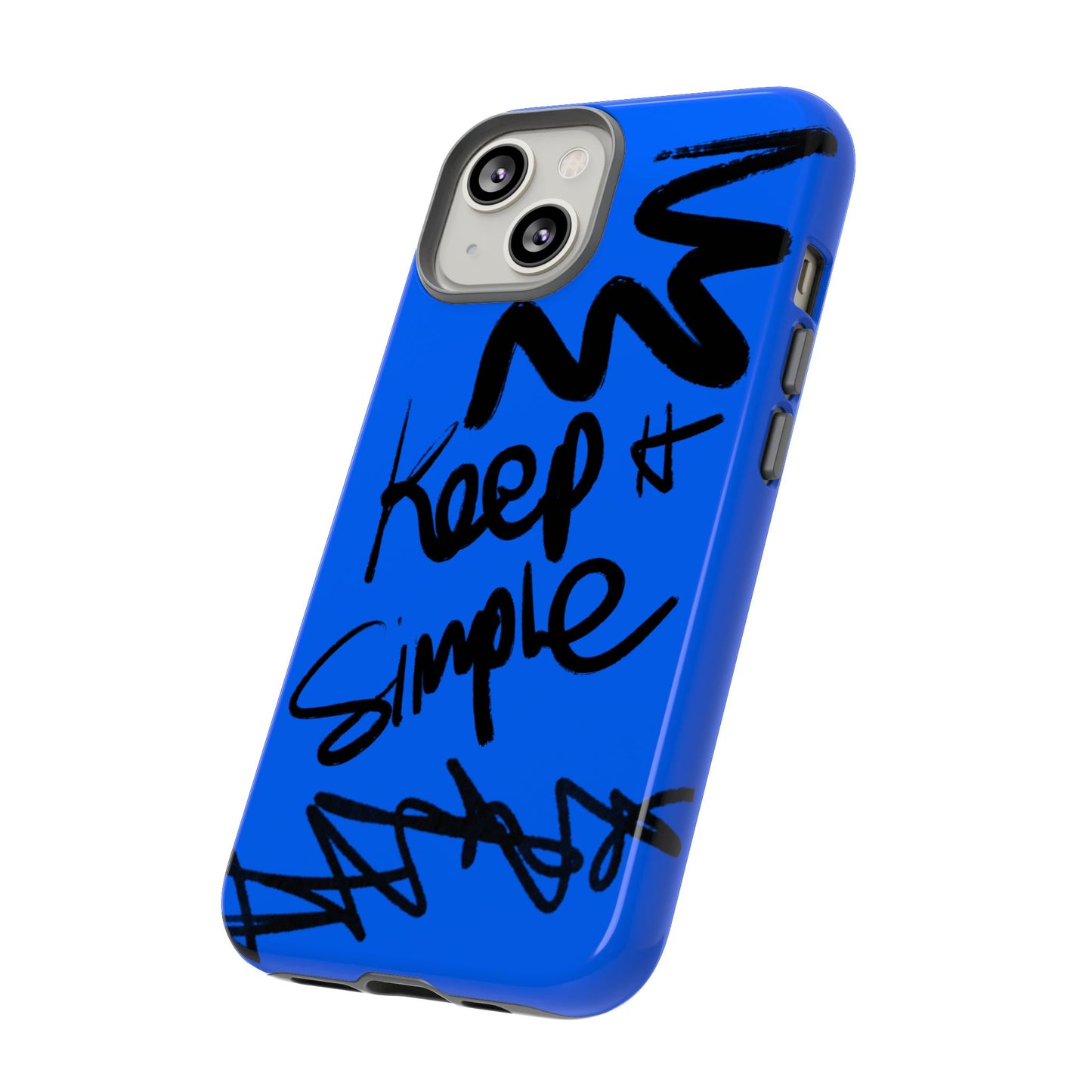 Stylish Phone Case - Keep It Simple Blue Design