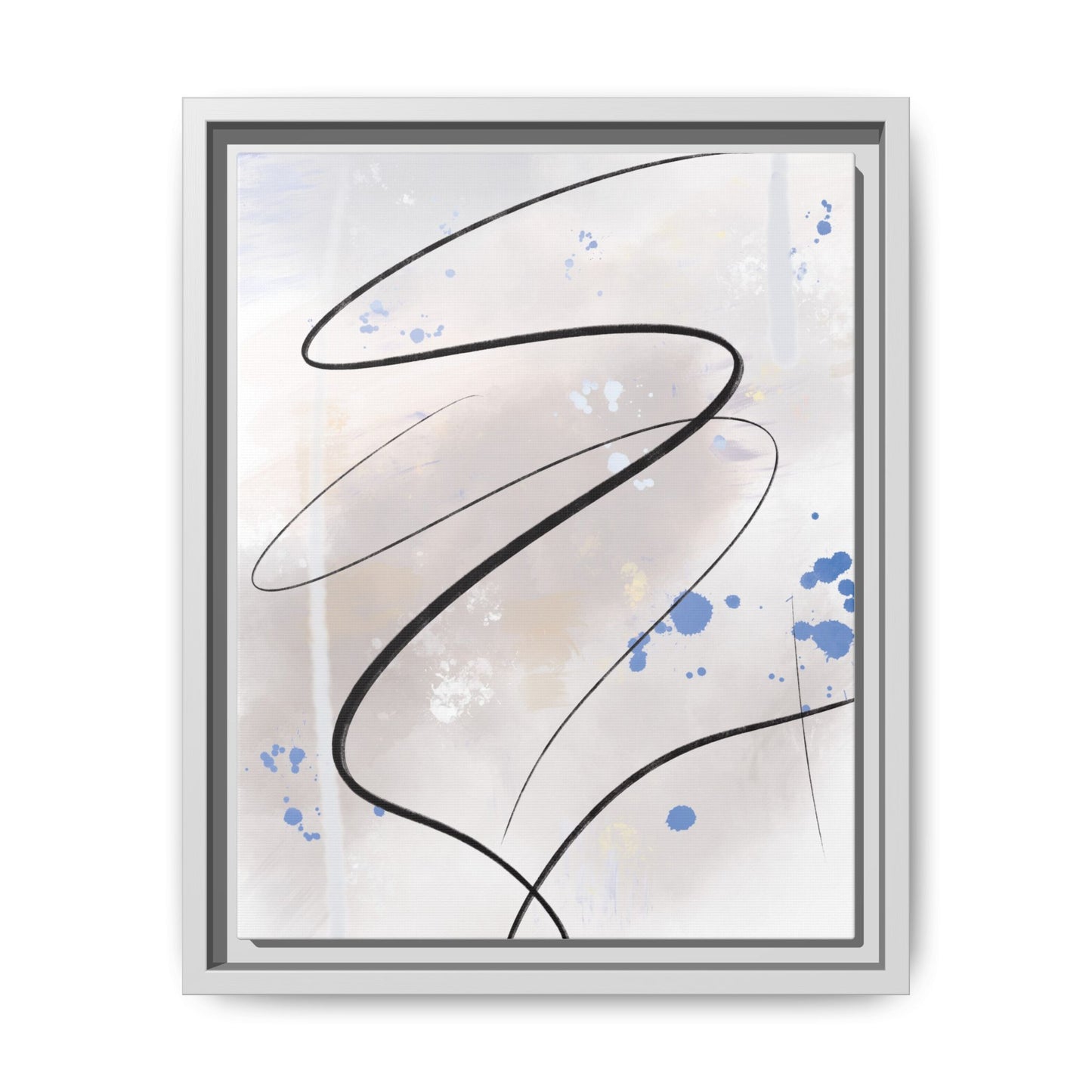 Framed Abstract Canvas Art - Modern Multi-Color Wall Decor