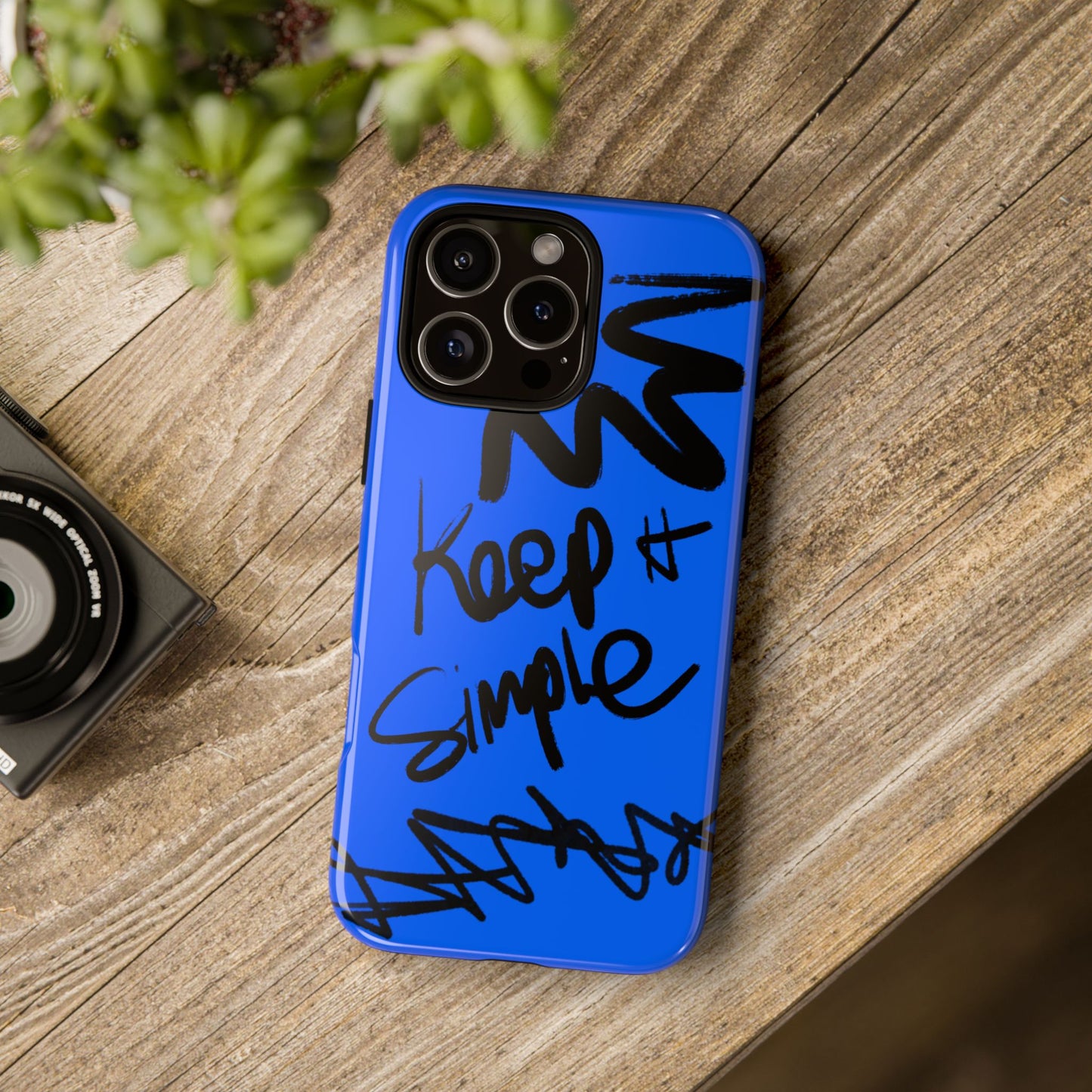 Stylish Phone Case - Keep It Simple Blue Design