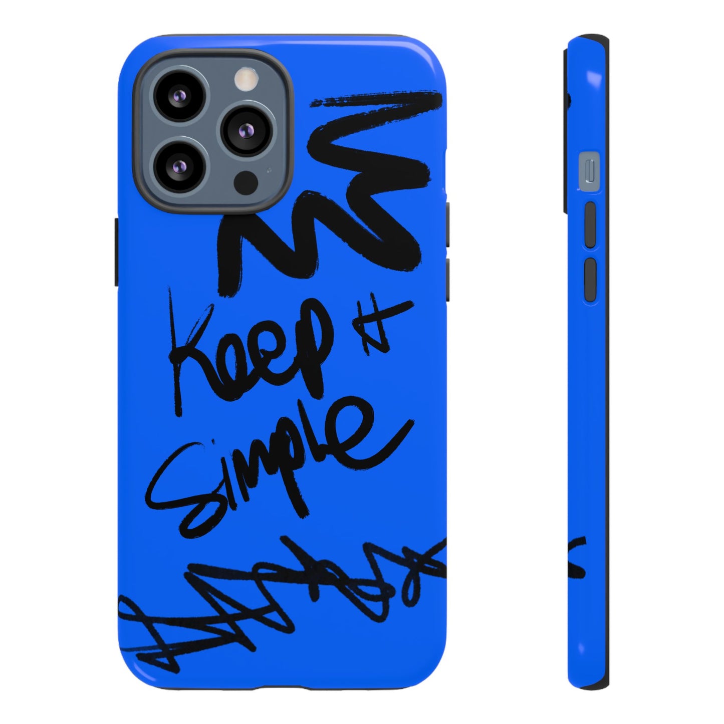 Stylish Phone Case - Keep It Simple Blue Design