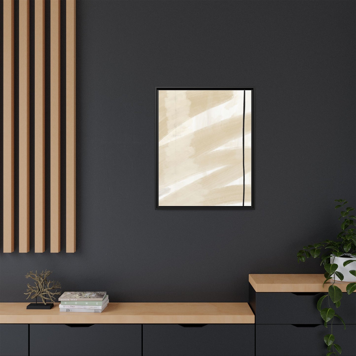 Modern Abstract Framed Canvas Art - Multi-color Wall Decor