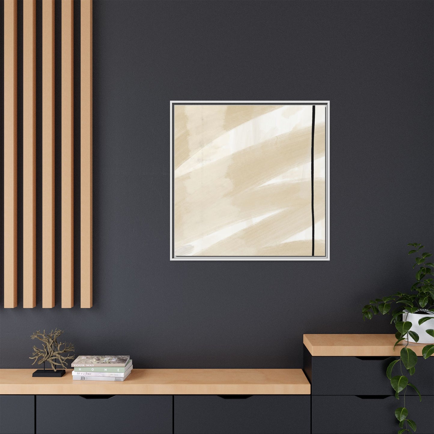 Modern Abstract Framed Canvas Art - Multi-color Wall Decor