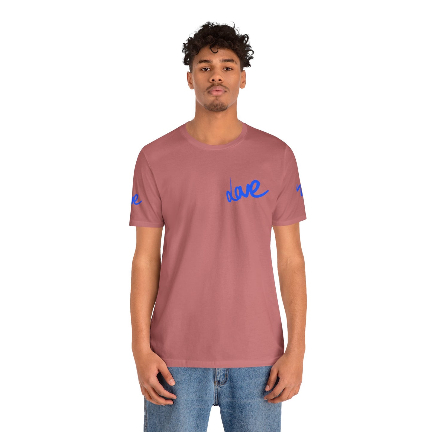 Casual Unisex Tee - Stylish 'dave' Graphic Short Sleeve Shirt