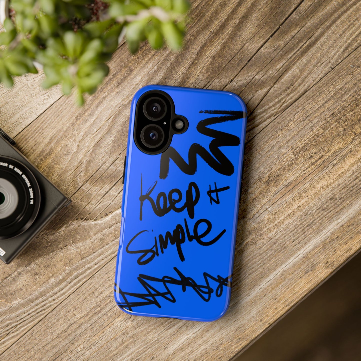 Stylish Phone Case - Keep It Simple Blue Design